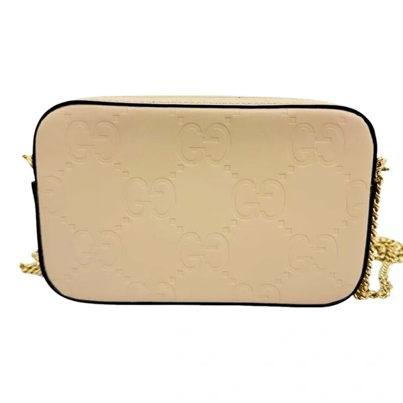 GUCCI Gilbert Calfskin Leather Mini Envelope Beige Crossbody Bag NIB 781554 - Picture 5 of 15